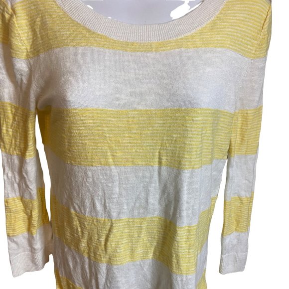 Gap yellow and white striped sweater size XS - Picture 4 of 6